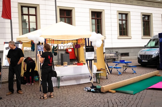 Infostand auf dem Schlossplatz