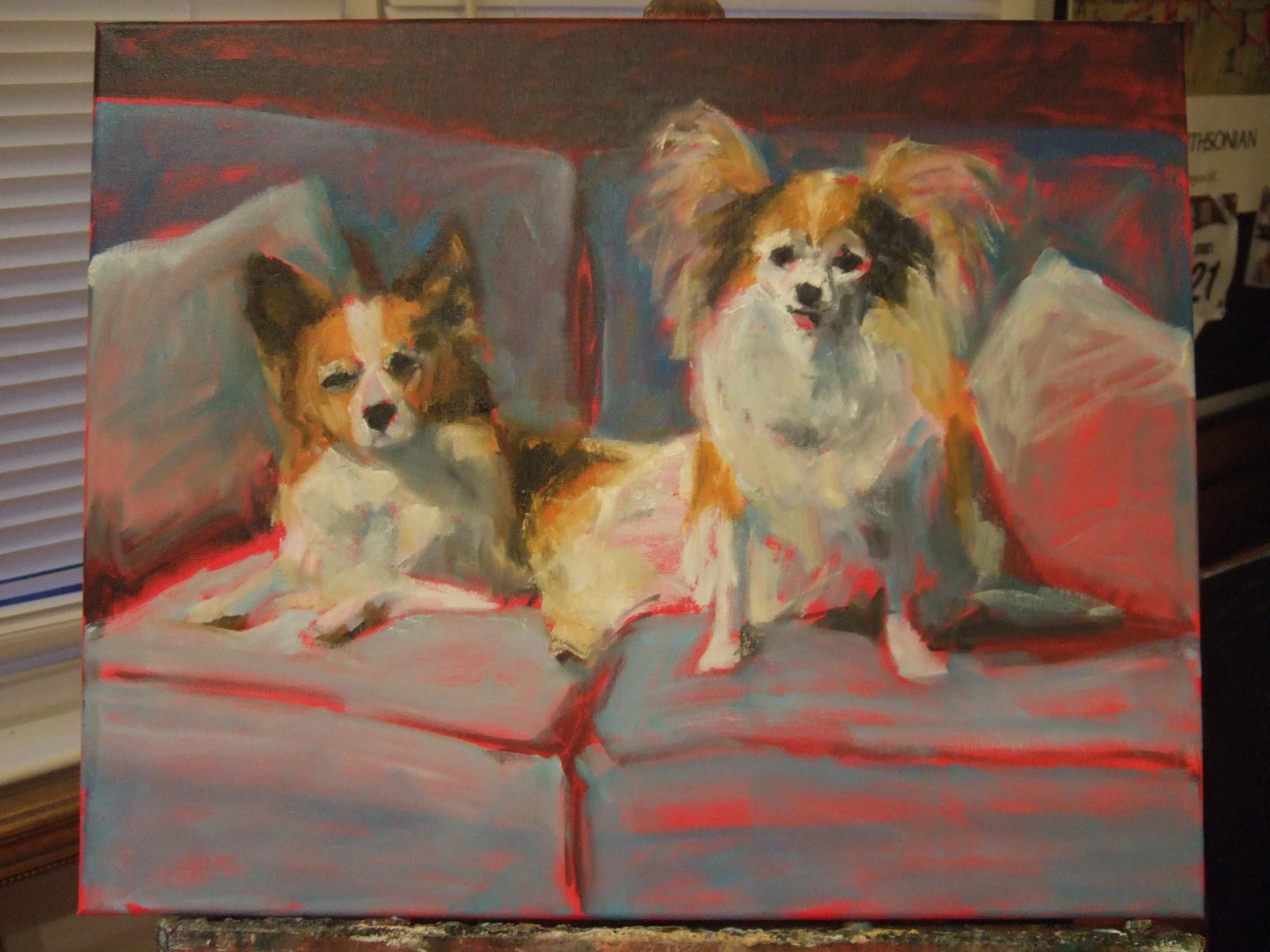 First painting session in progress