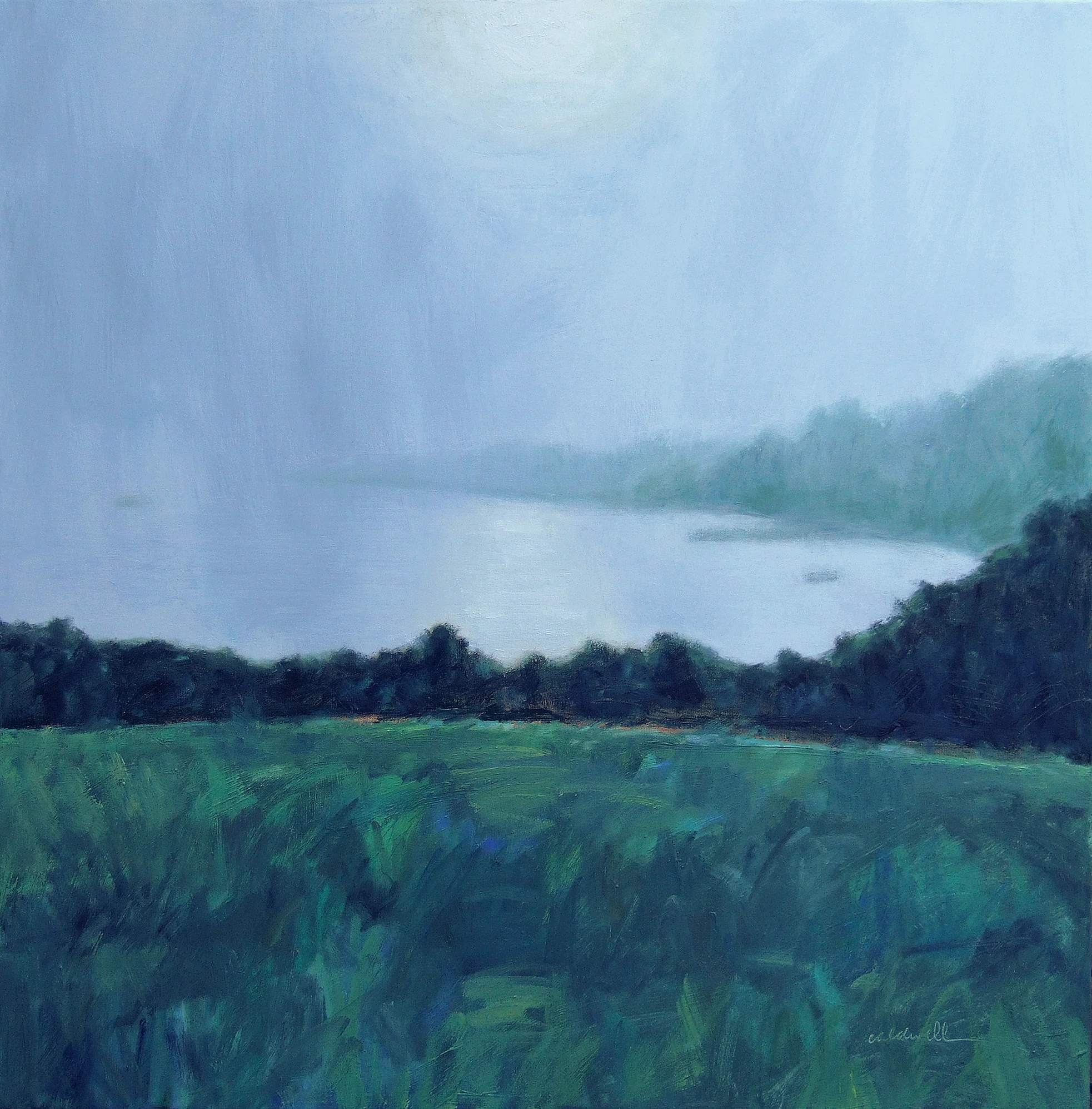 Fog on the Cove 36 x 36" Oil on Canvas