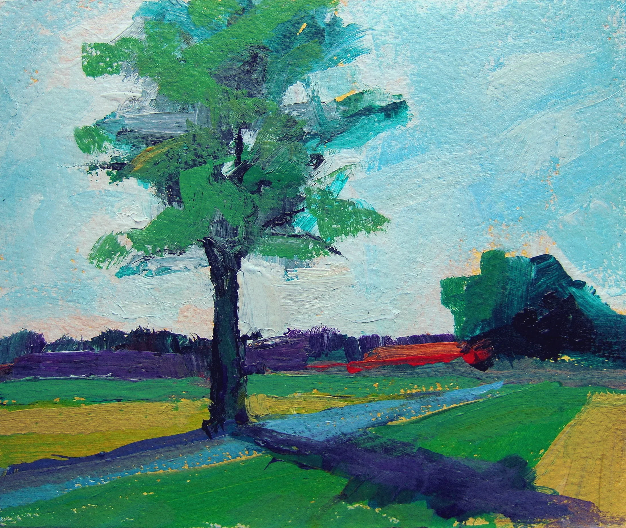 acrylic on prepared Arches paper 8 x 8"
