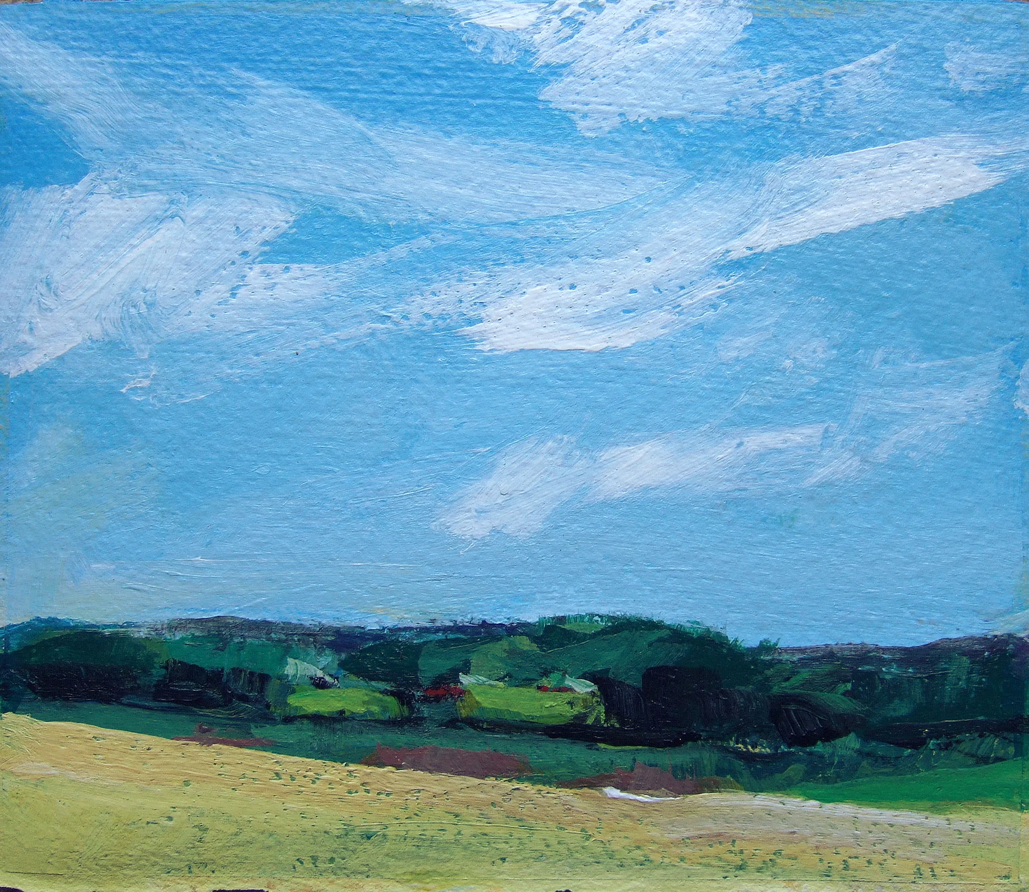 acrylic on prepared Arches paper 8 x 8"