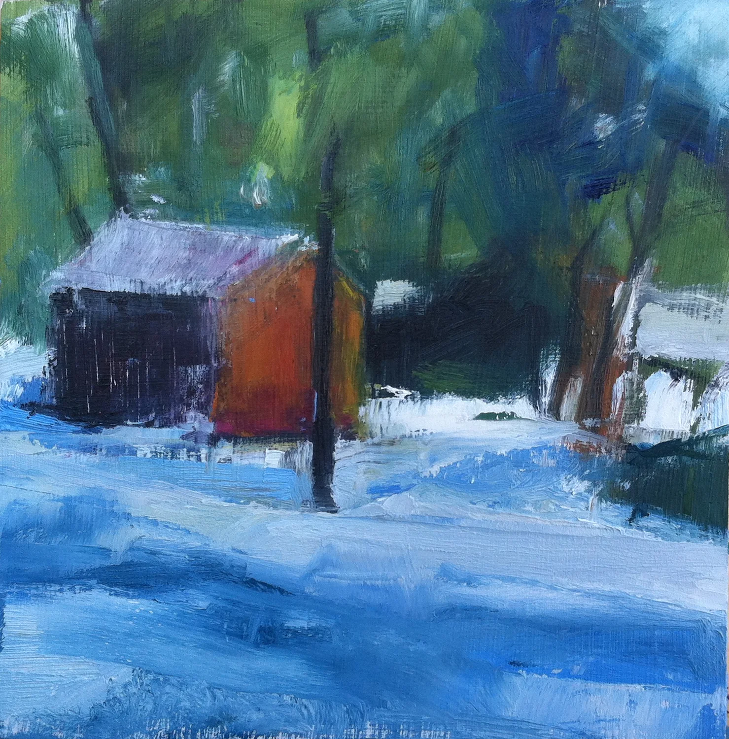 I little plein air piece... taking advantage of the brief sun and warm(er) temperatures.