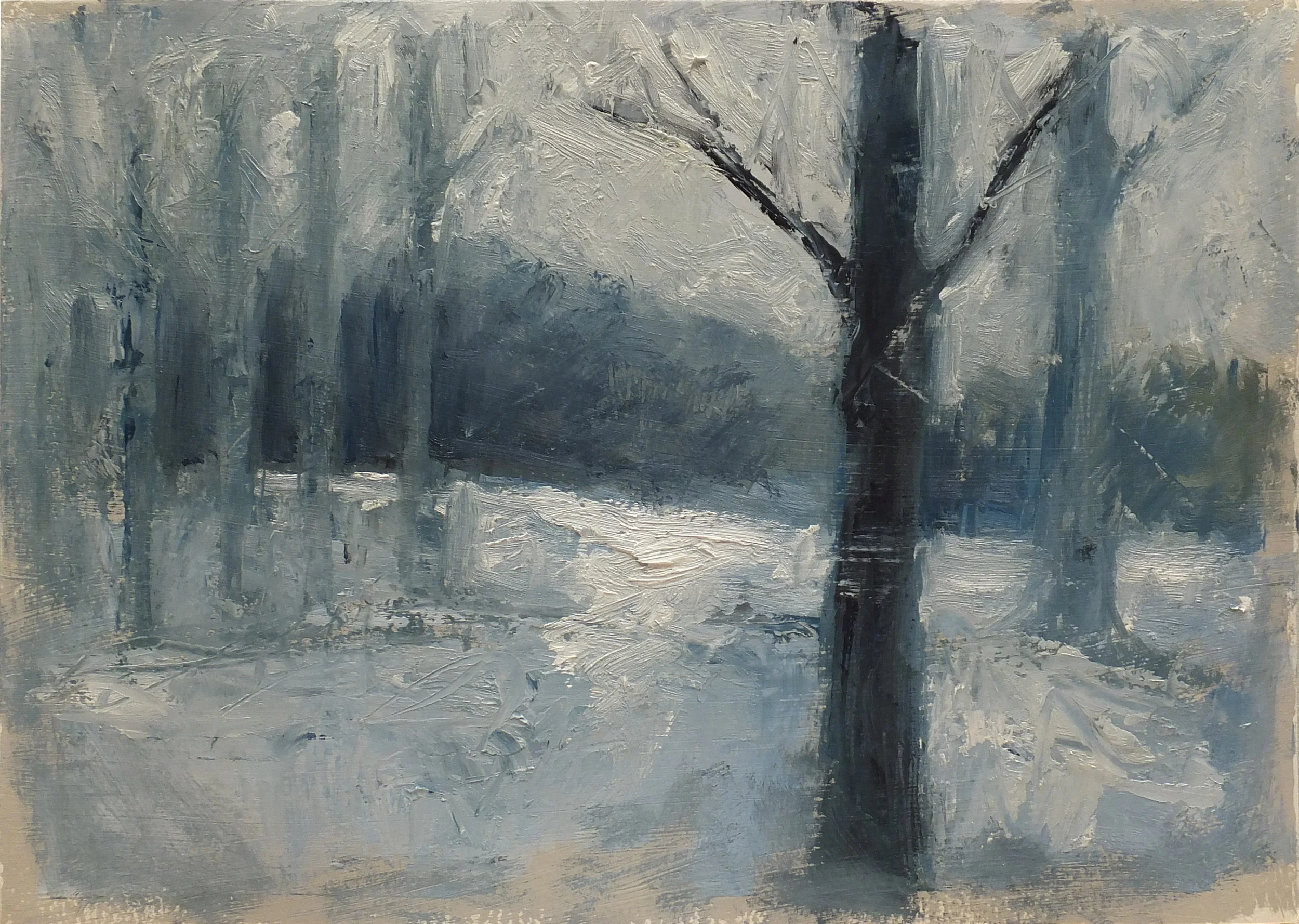 oil on paper/gesso8 1/2 x 12"