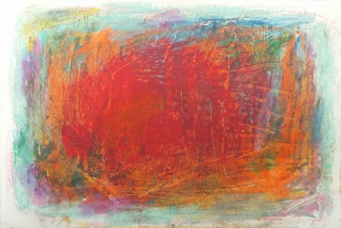 sketchbook, oil pastel 3 x 5" 2017