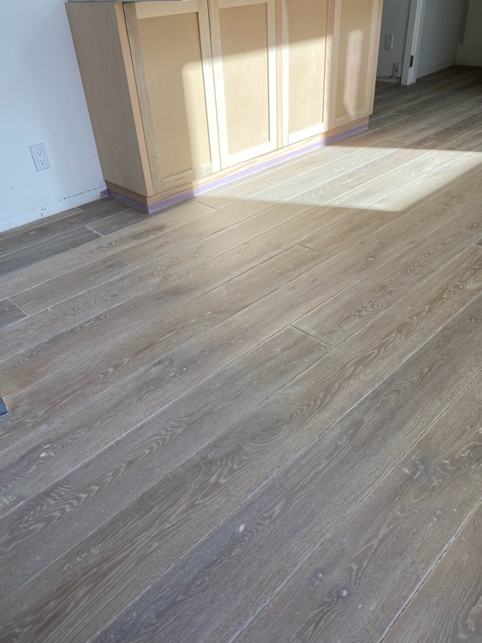 Custom Finished Hand-Distressed White Oak