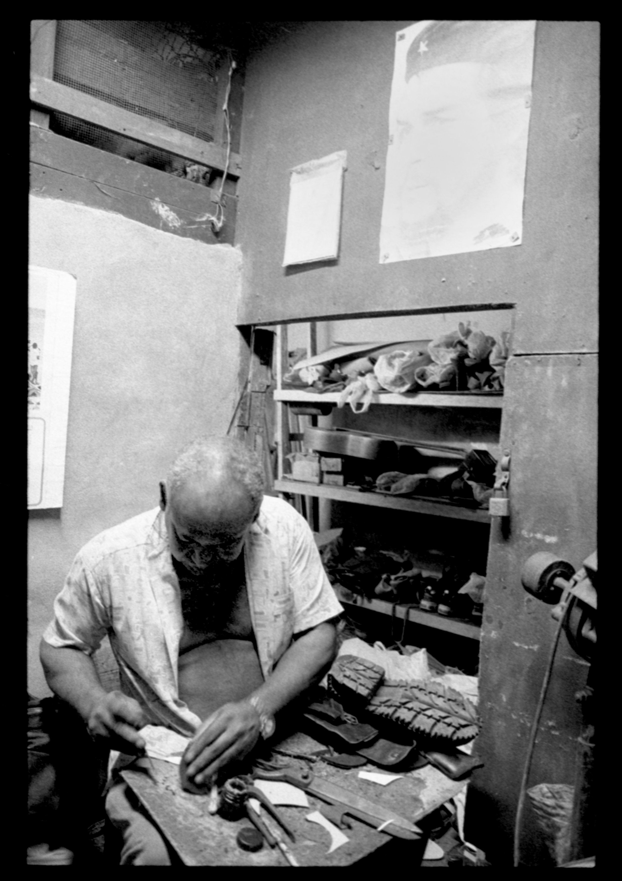  Shoe repair in Havana, Cuba. 