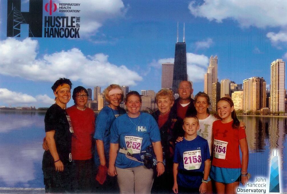 From left: Tracy, Deb, Ann, Maggie, Mary K, Bob, John, Megan, Kate