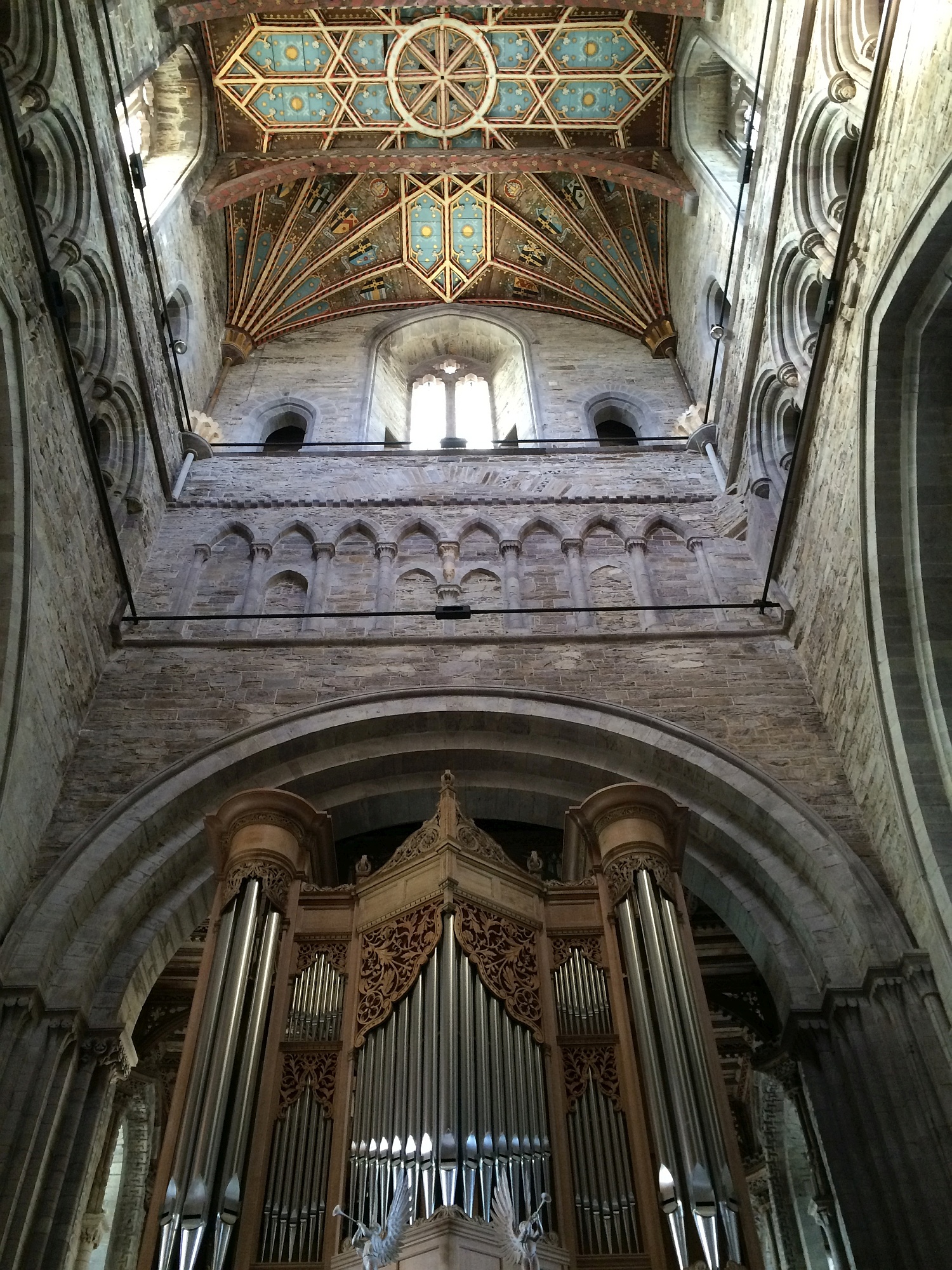 Pipe organ and ceiling, St. David's