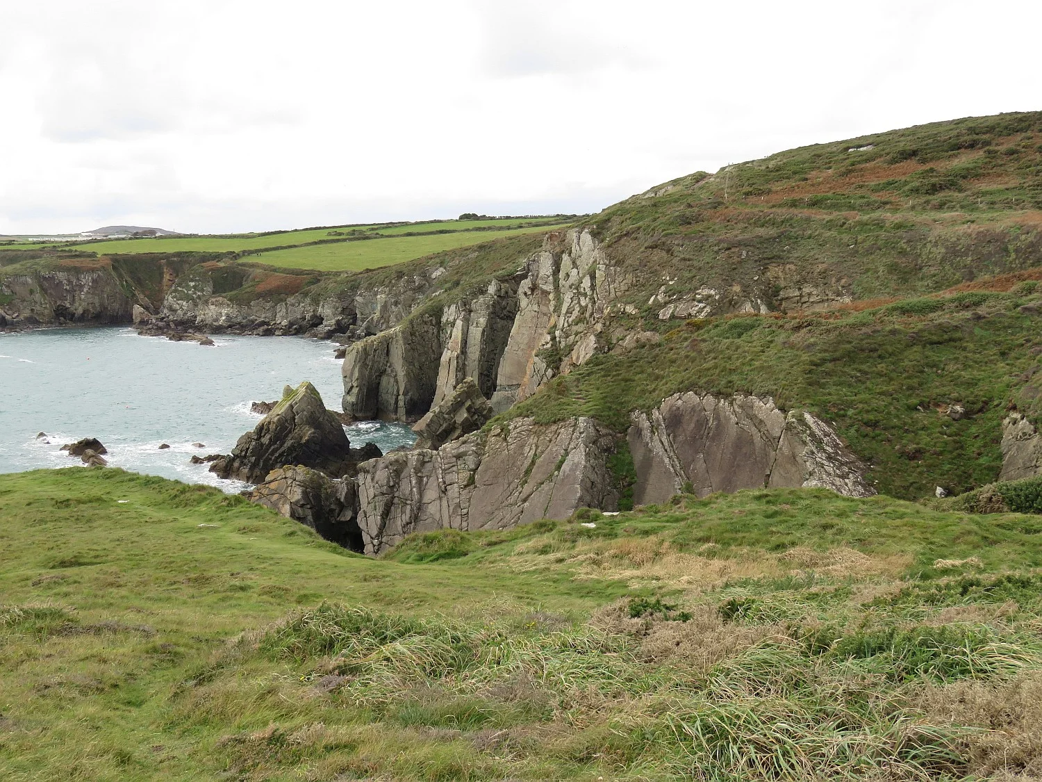 View down the cliffs on our coastal hike