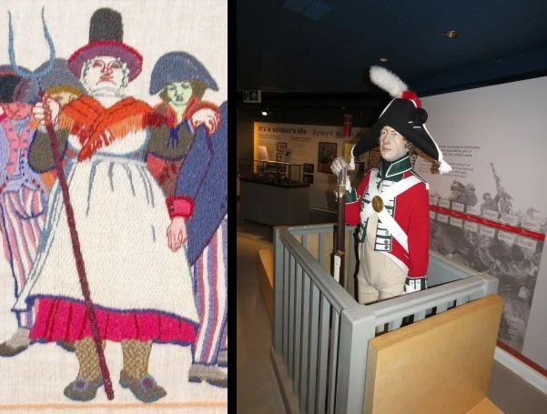 Back to the Fishguard legend of Jemima. Found this model of a late 18th century redcoat. It's possible that starving French soldiers could have seen Jemima as a soldier. She certainly acted the part. 