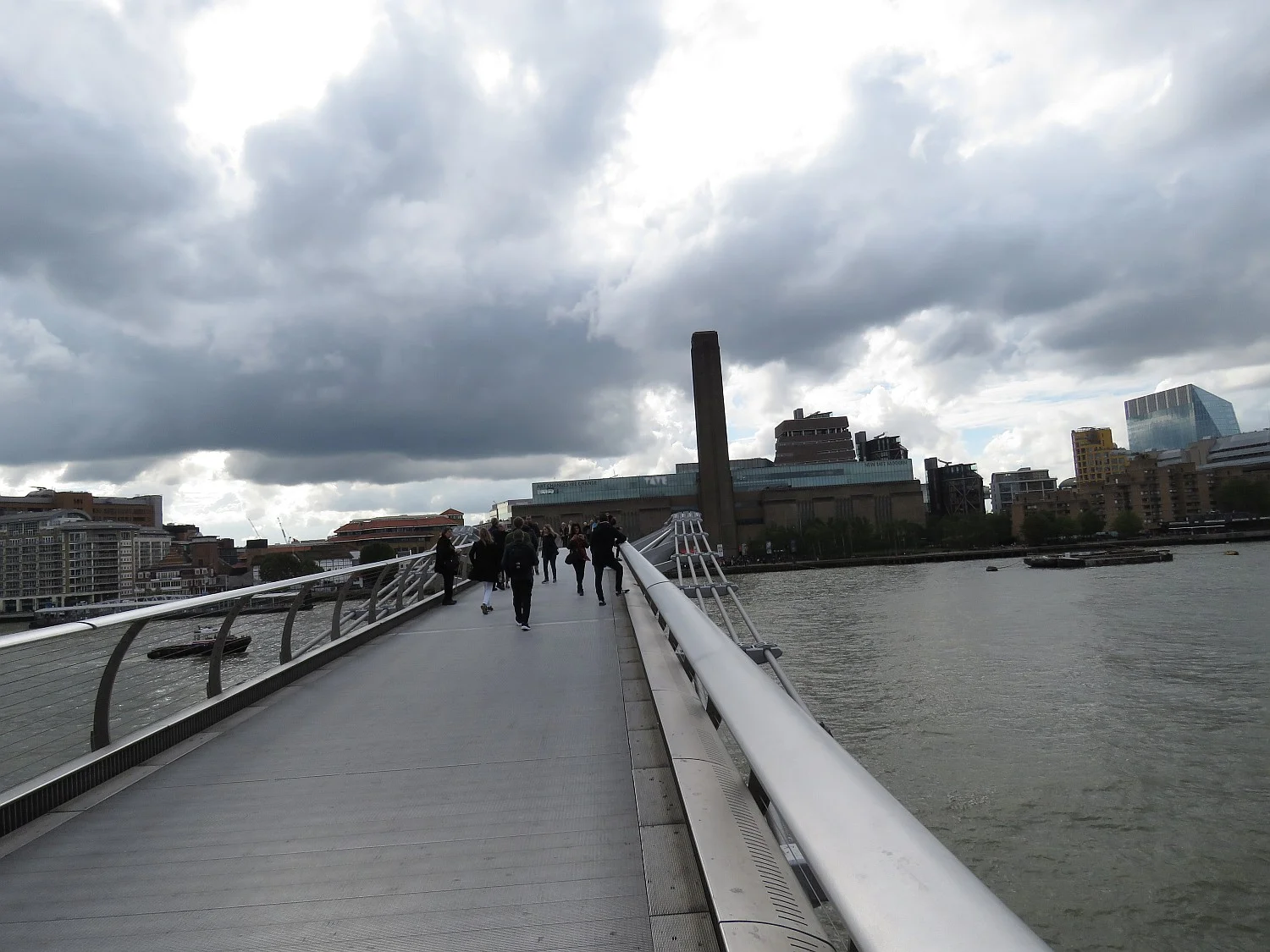 Crossing Millennium Bridge - foot traffic only