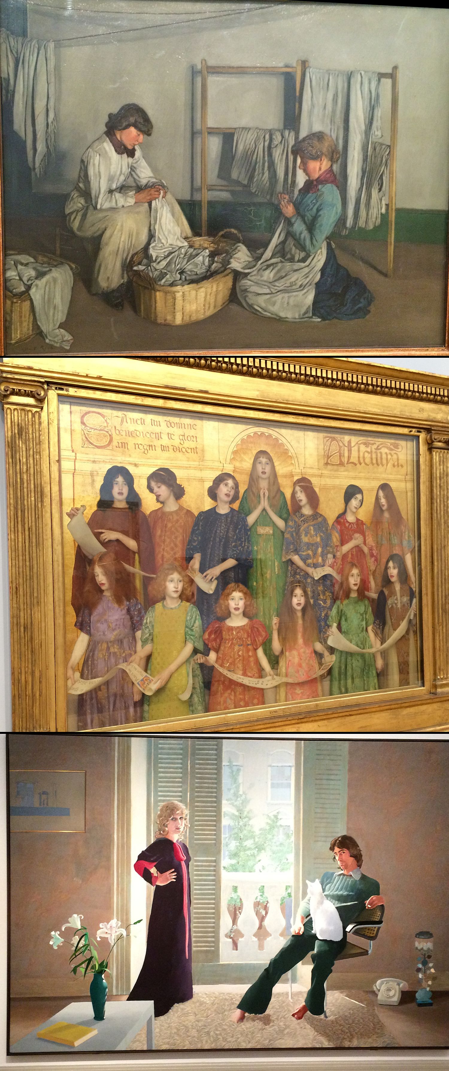 Paintings by Albert Rutherston, Thomas Gotch and David Hockney