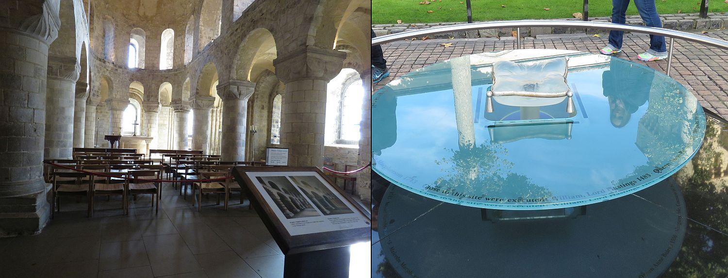 The Chapel in the White Tower--still used for services; the location of Anne's demise.