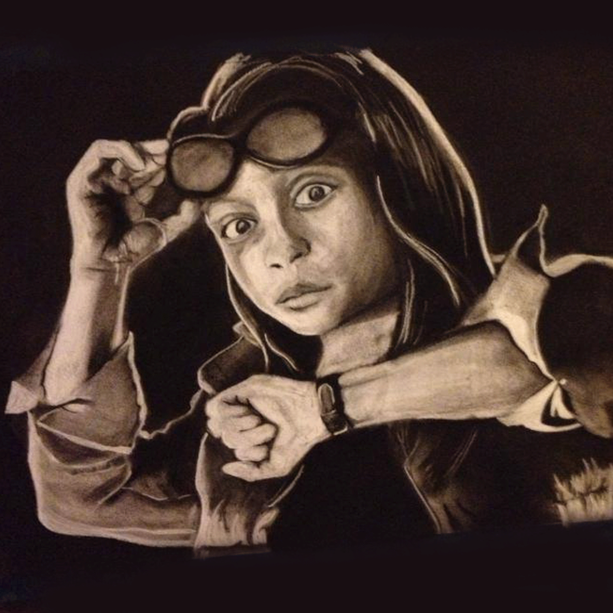 Self Portrait in the style of Back to the Future