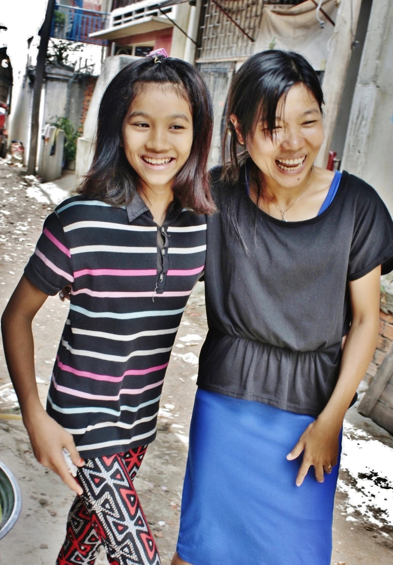 Serey and Neang are firm friends today