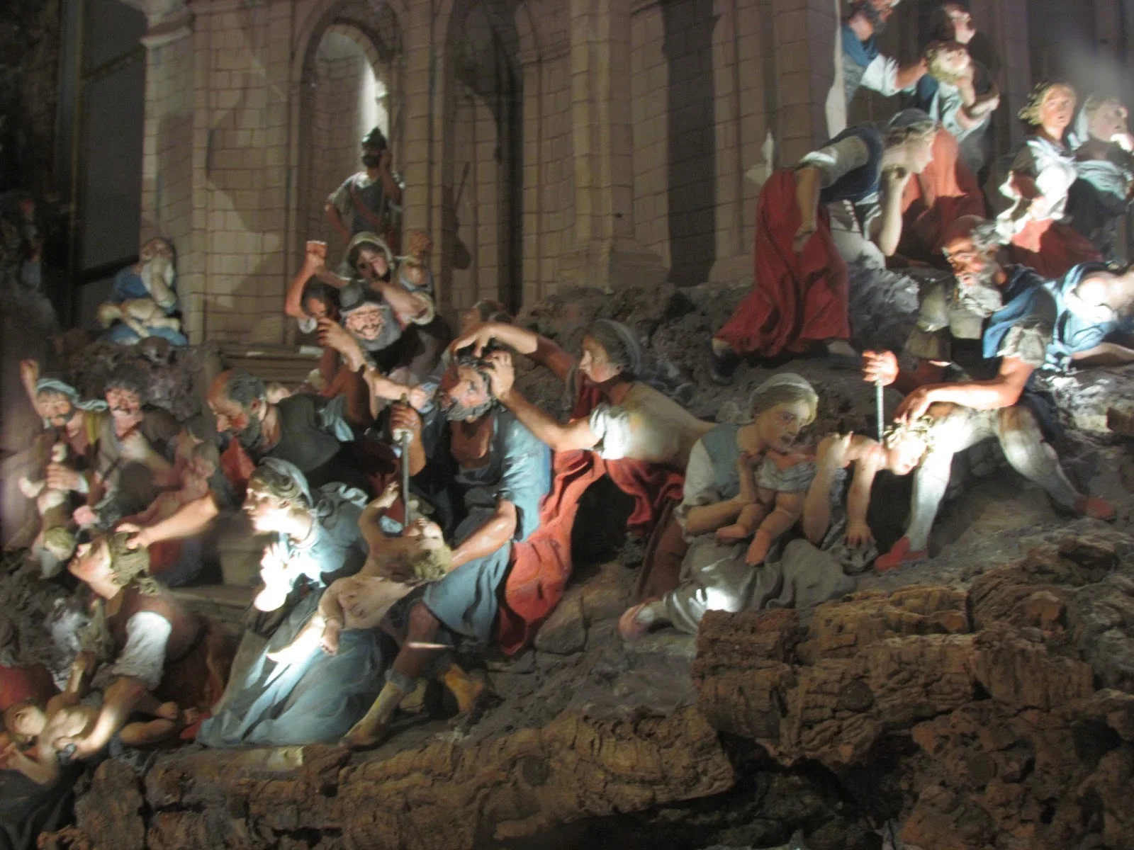An 18th Century nativity in Portugal depicts the slaughter of the innocents.