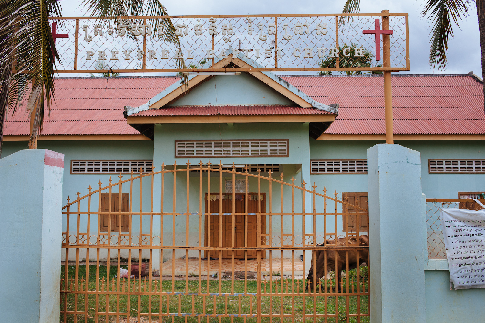 The country church in Kampong Thom that Sorn attends