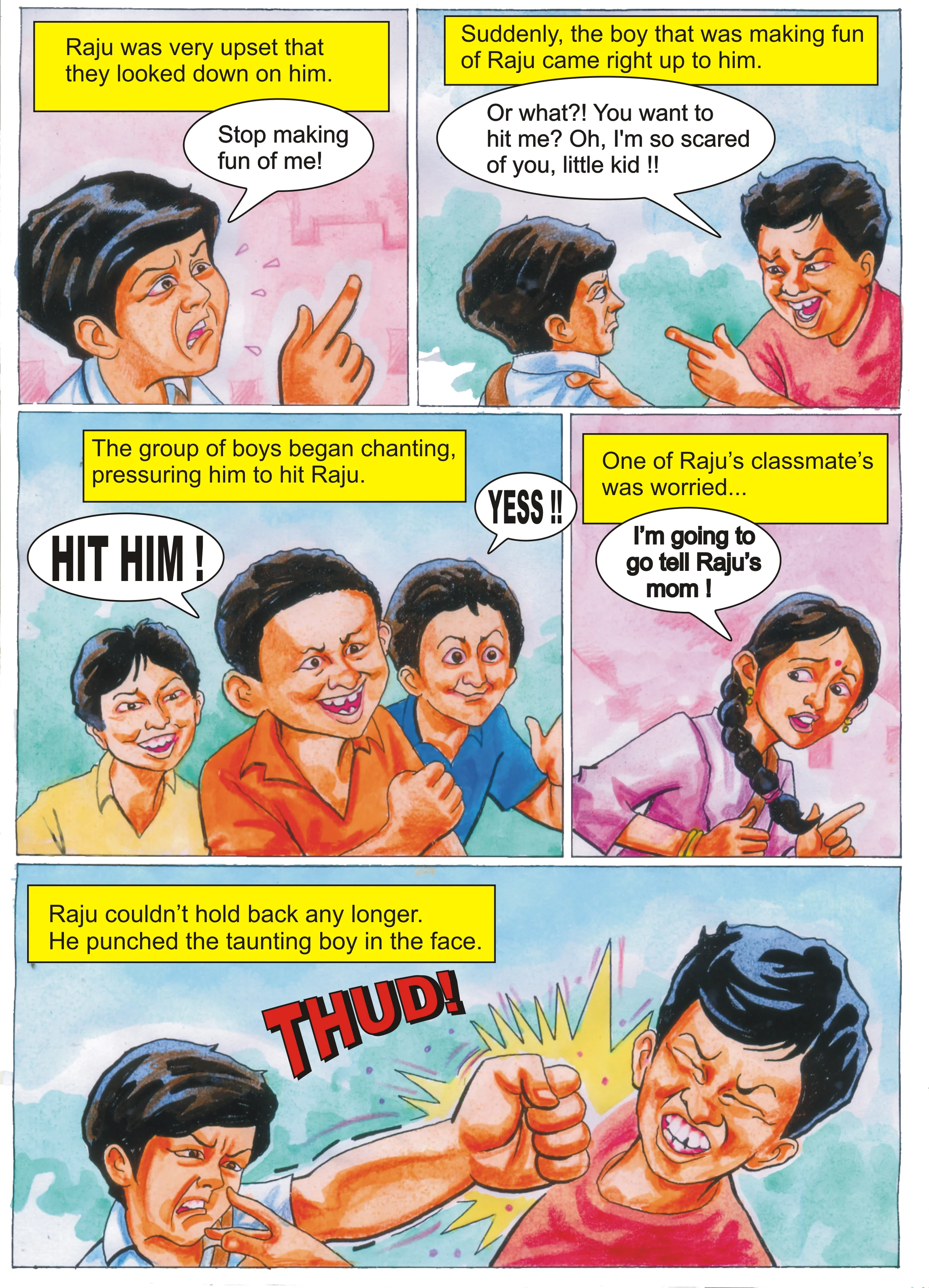 This is a sample of one of our Indian comic book lessons. English is used in this sample, but Hindi, Punjabi, Urdu and Telegu versions are currently in progress.