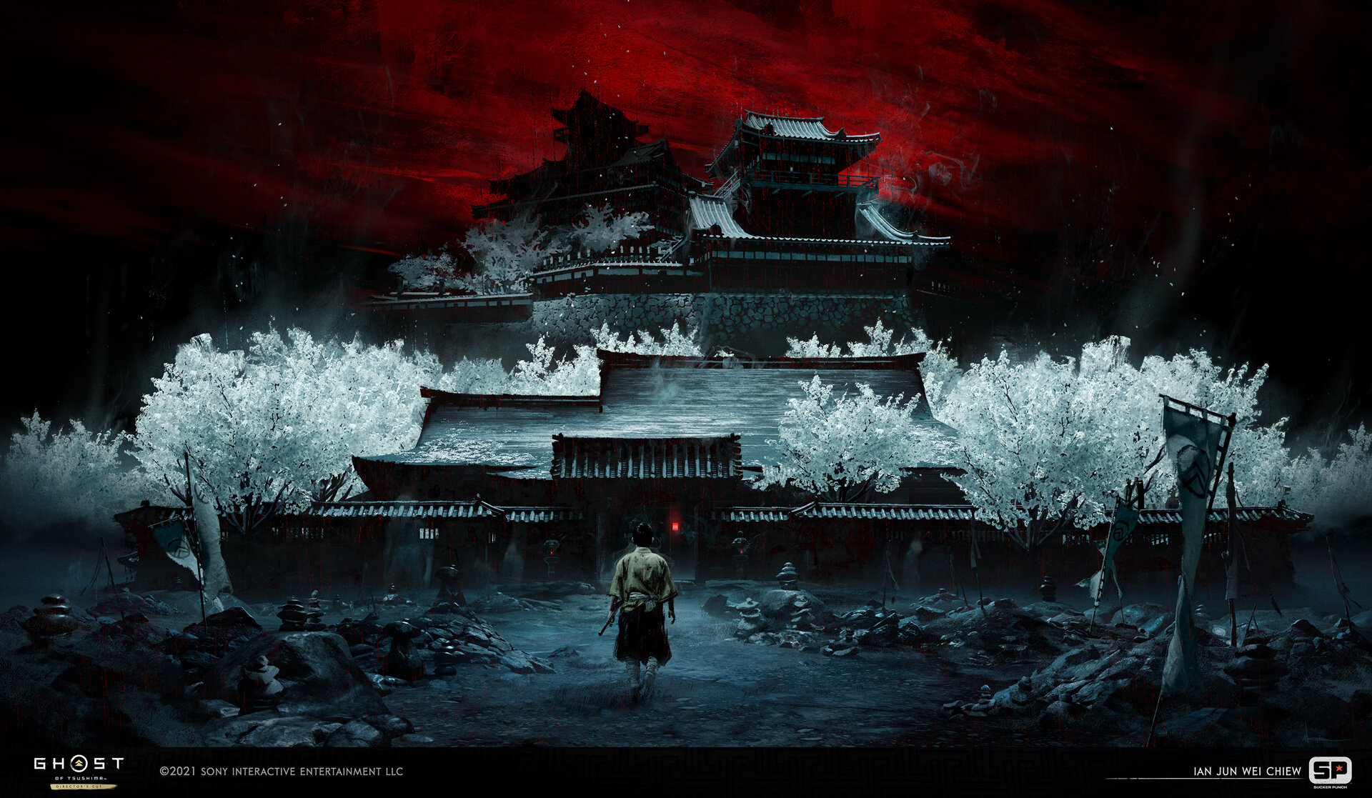 Image] Cover concept art i made for Ghost of Tsushima