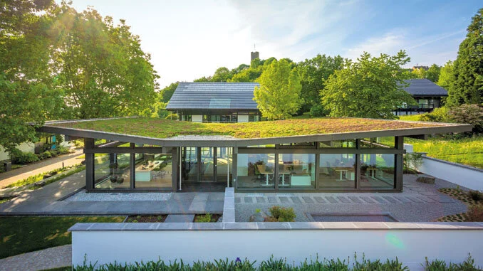 Extensive light weight green roof using Urbanscape