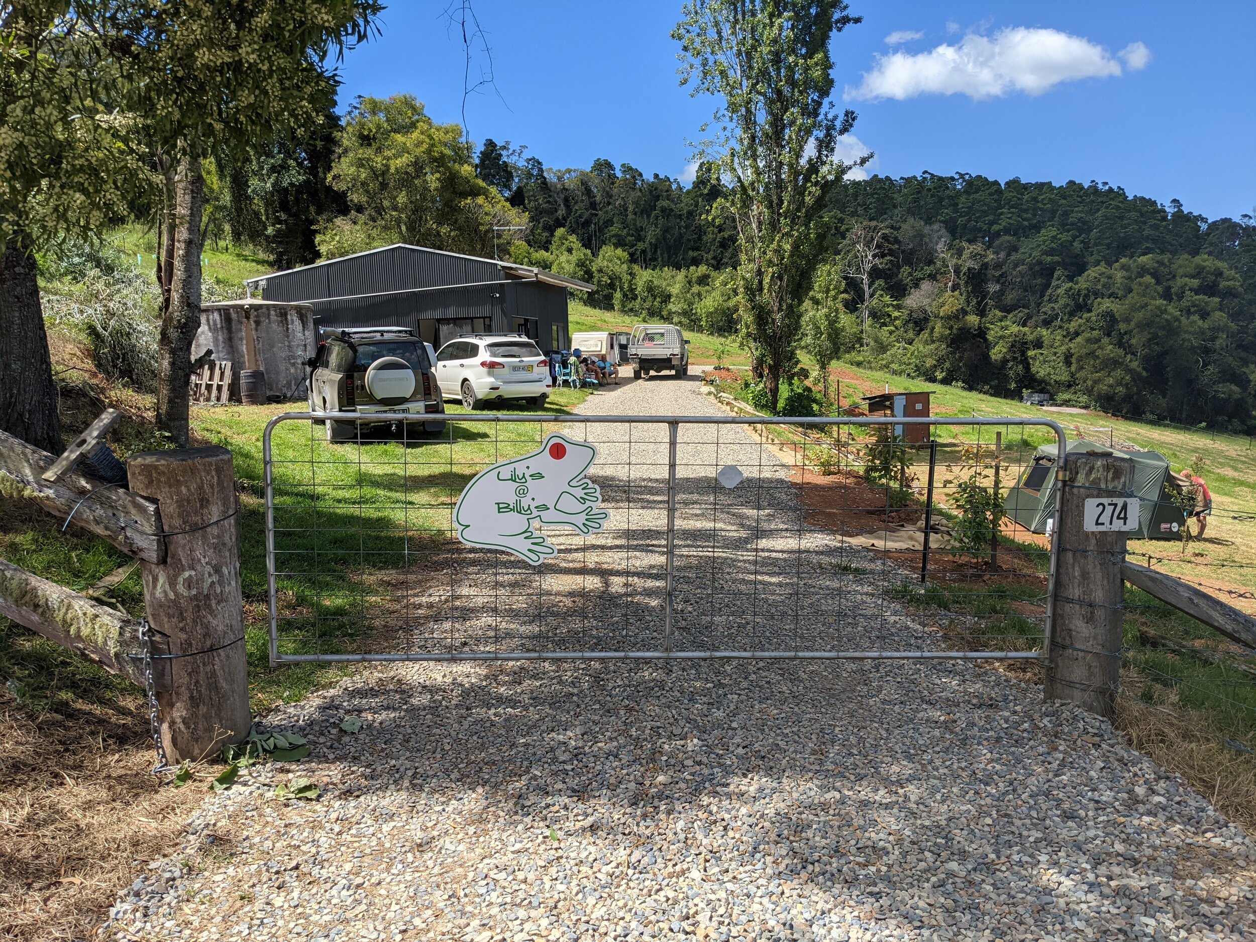 Our new sign and driveway at Lillys@Billys.jpg