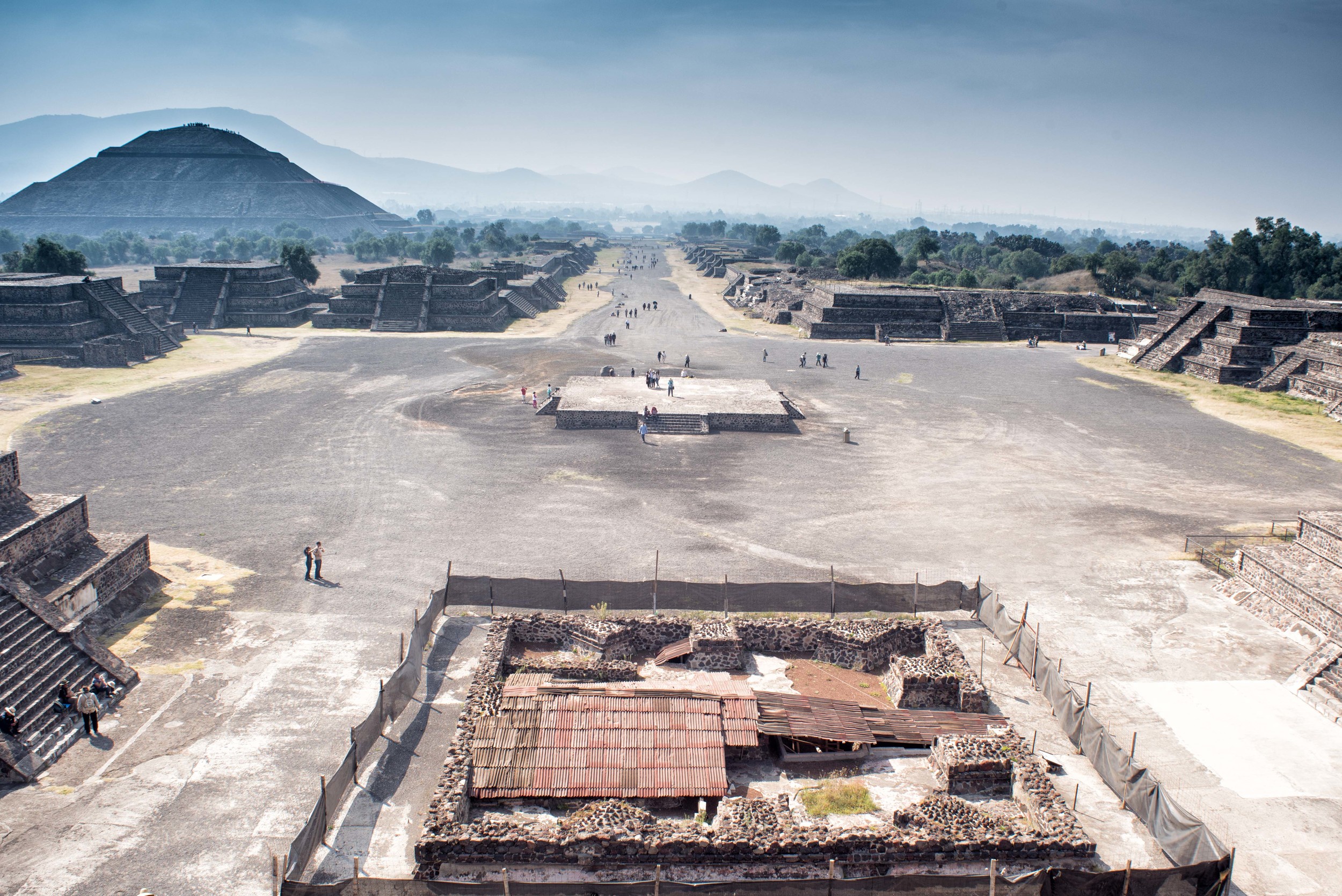  View on the Teotihuacan site, from the Moon pyramid.&nbsp; 