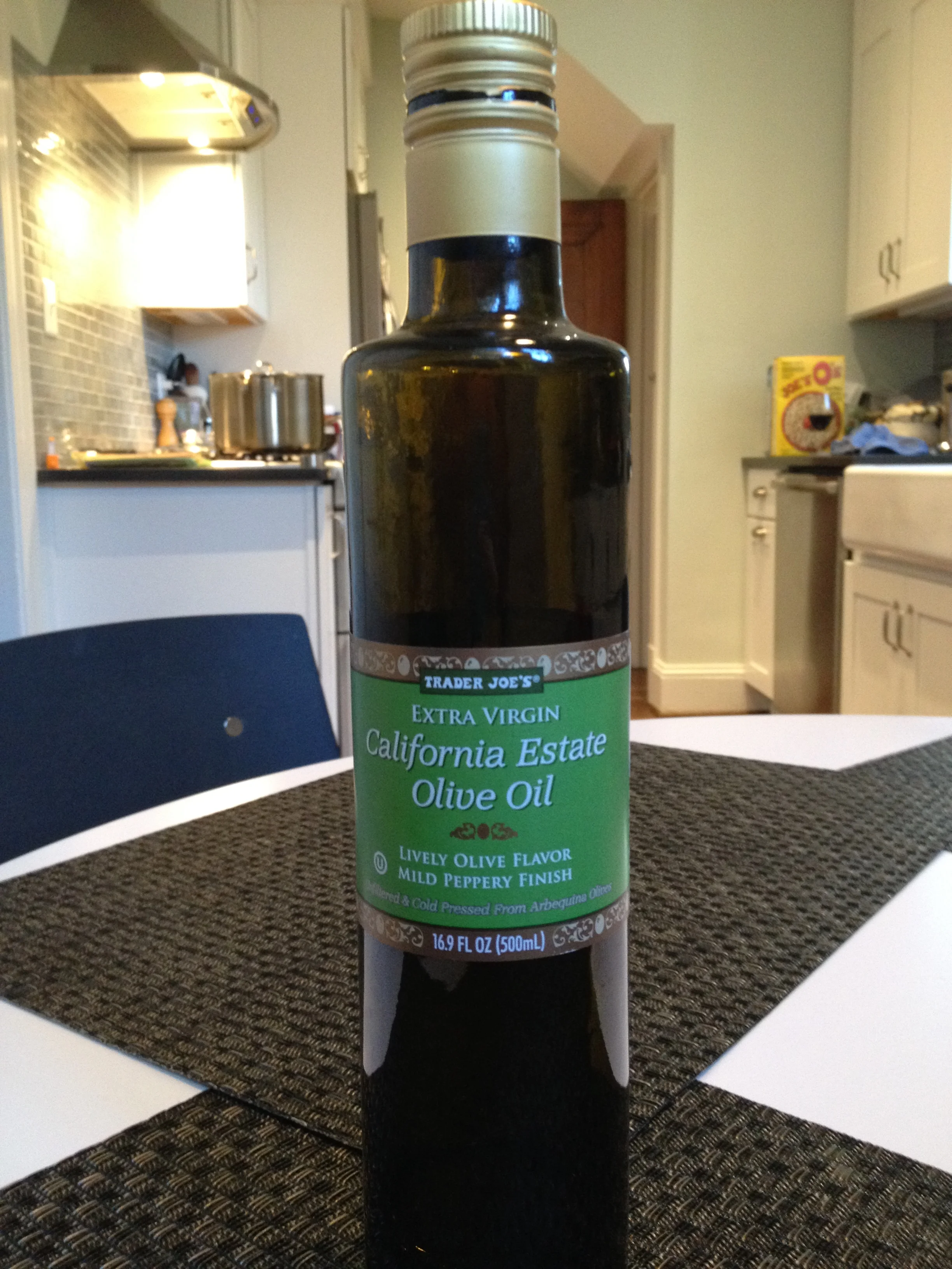 I also try to buy California olive oil, either this type from Trader Joe's or the California Olive Ranch Everyday Olive Oil (sometimes our local Safeway has it on sale for a great price). 
