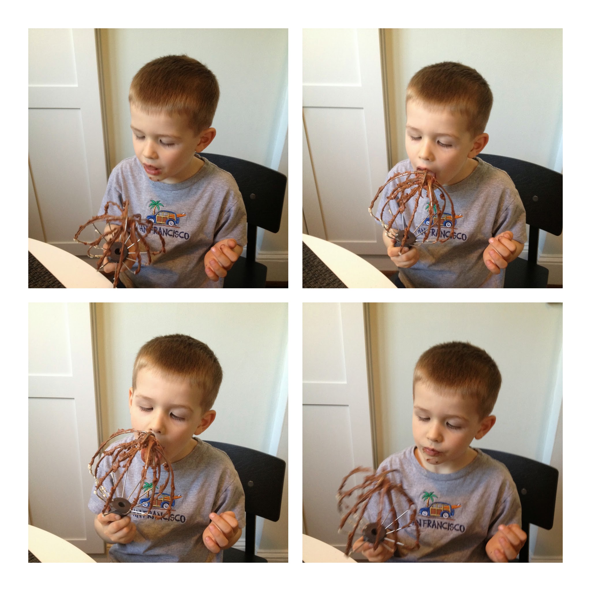 The birthday boy approved of the frosting