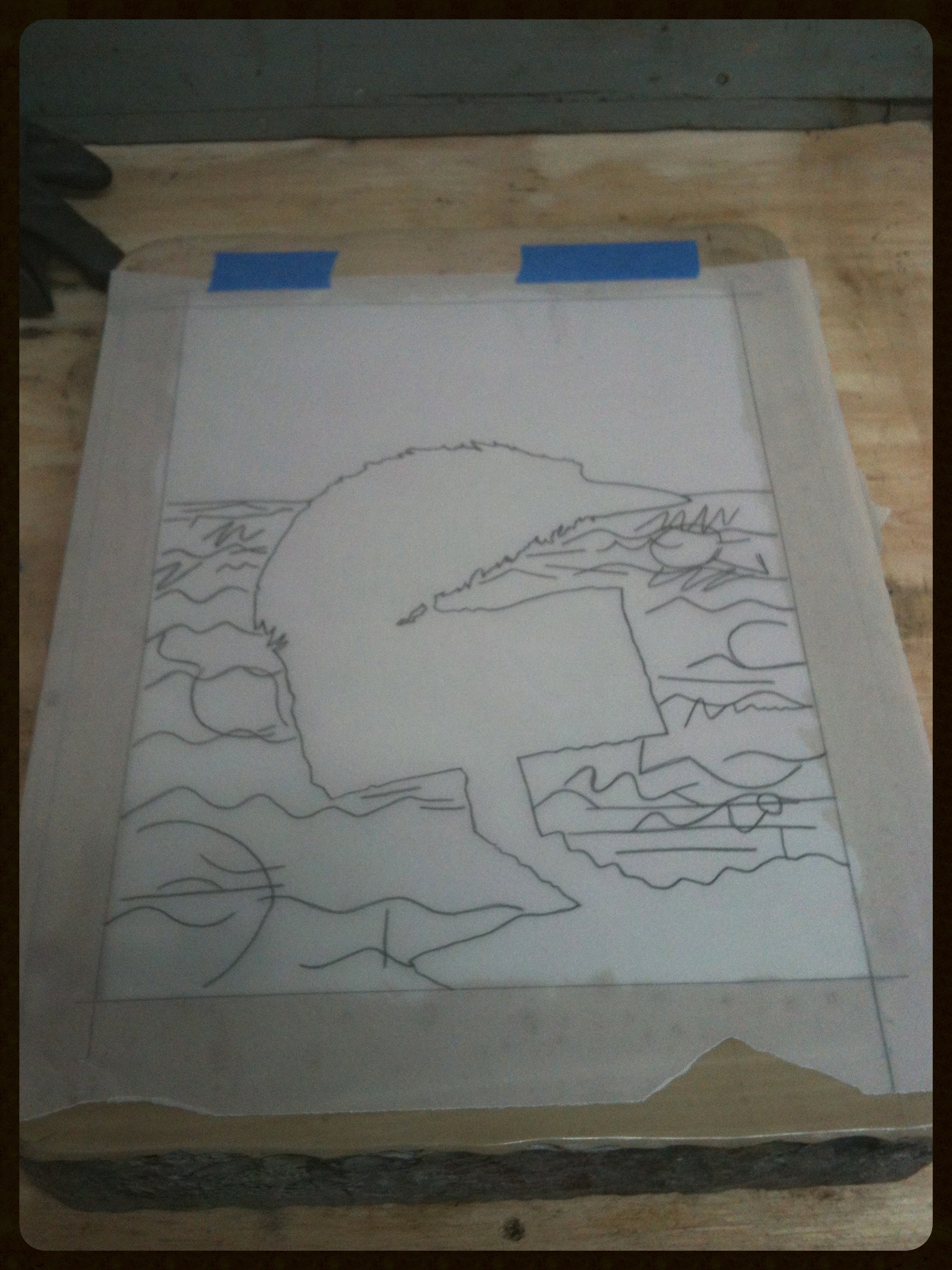 Transferring image to second stone