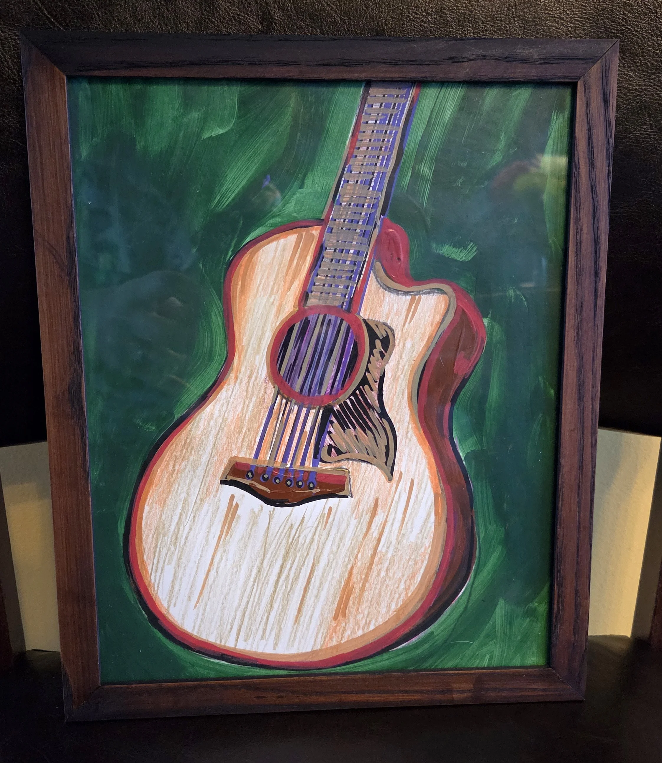 The Valiant on Green - 9 x 11" Acrylic and Ink on Paper 2026 $70