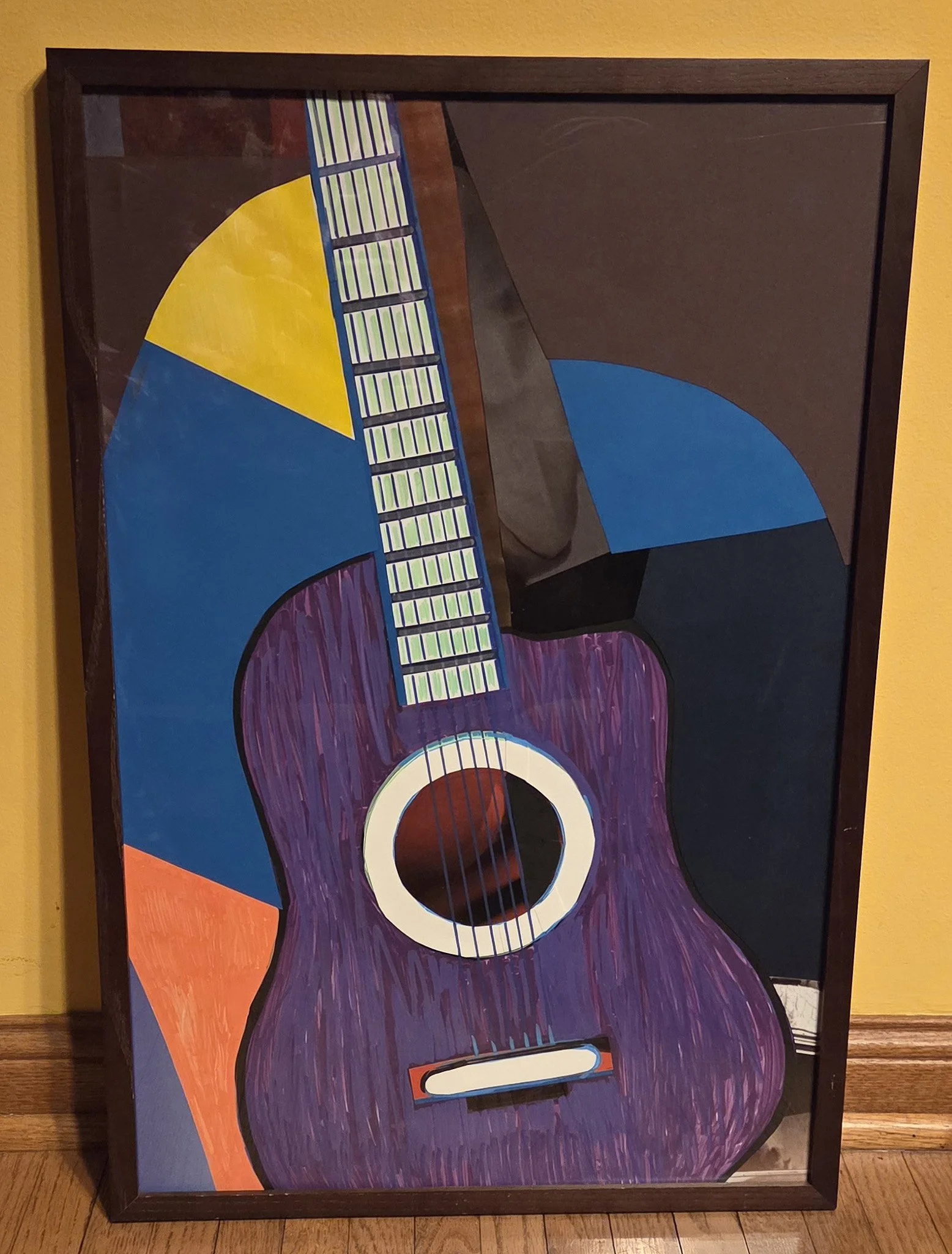 Purple Acoustic 17 x 25" Acrylic, Ink, Magazine on Paper 2026 $145