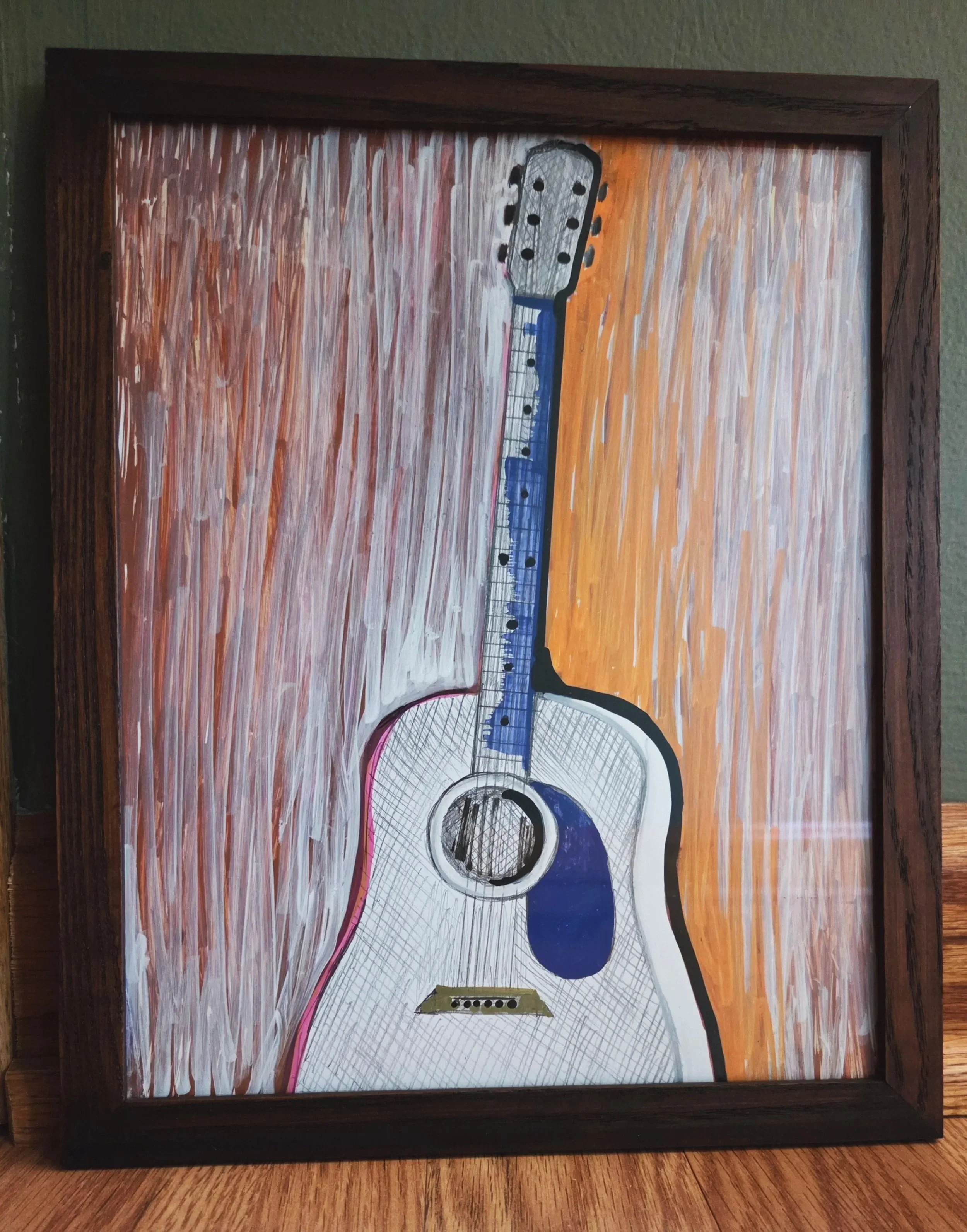 A Little Bit of Free Flow 9 x 11" Acrylic, Ink, Pencil on Paper 2026 $40