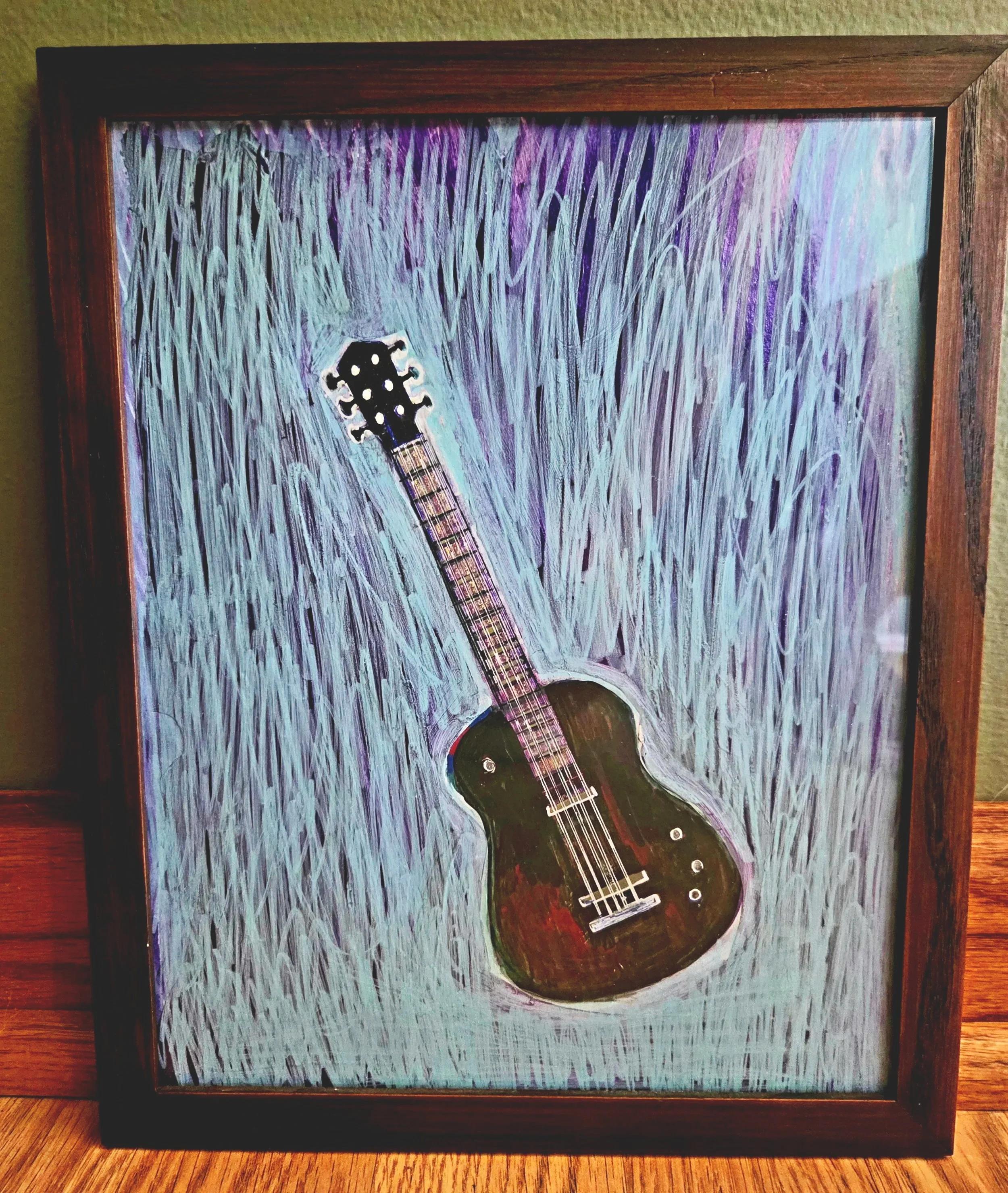 Dark Electric 9 x 11" Acrylic, Ink on Paper 2026 $50