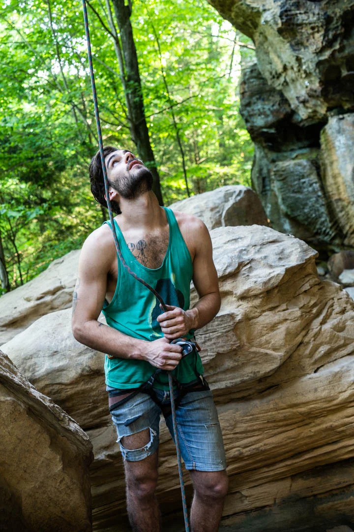 Ian with the belay neck!