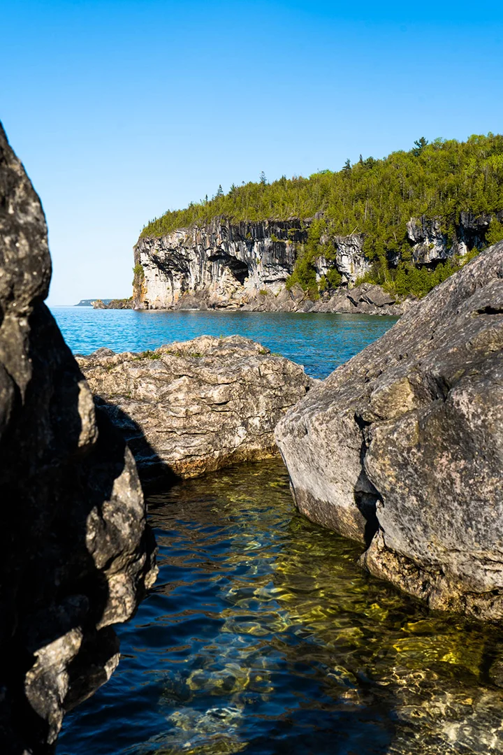 Cave Point as seen from Stormhaven