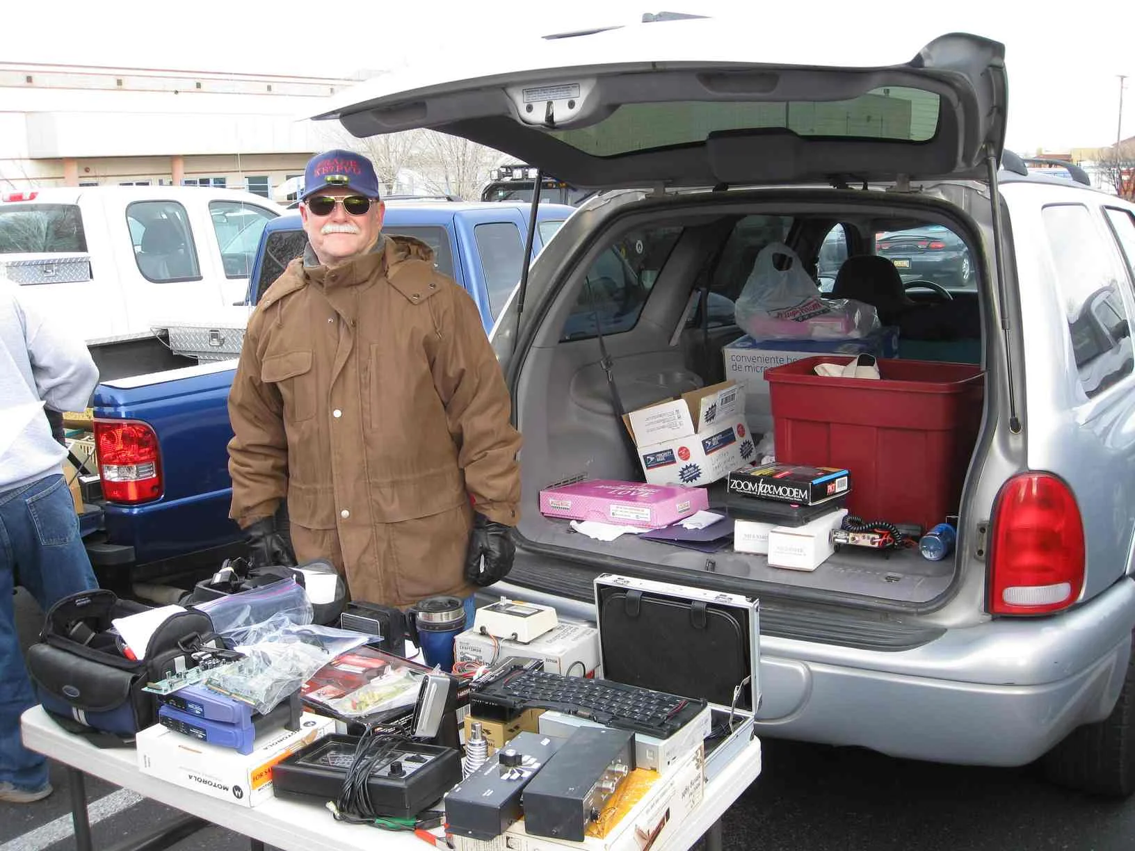 Frank wheelin' & dealin' at 2014 Winter Tailgate