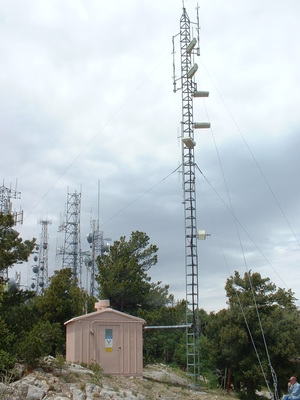 Caravan Club's repeater facility on Sandia Crest just east of Albuquerque