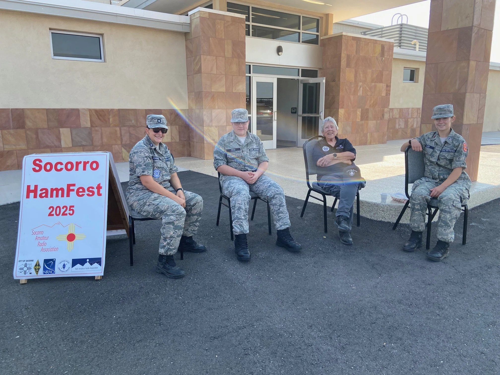 The Civil Air Patrol welcoming commitee.