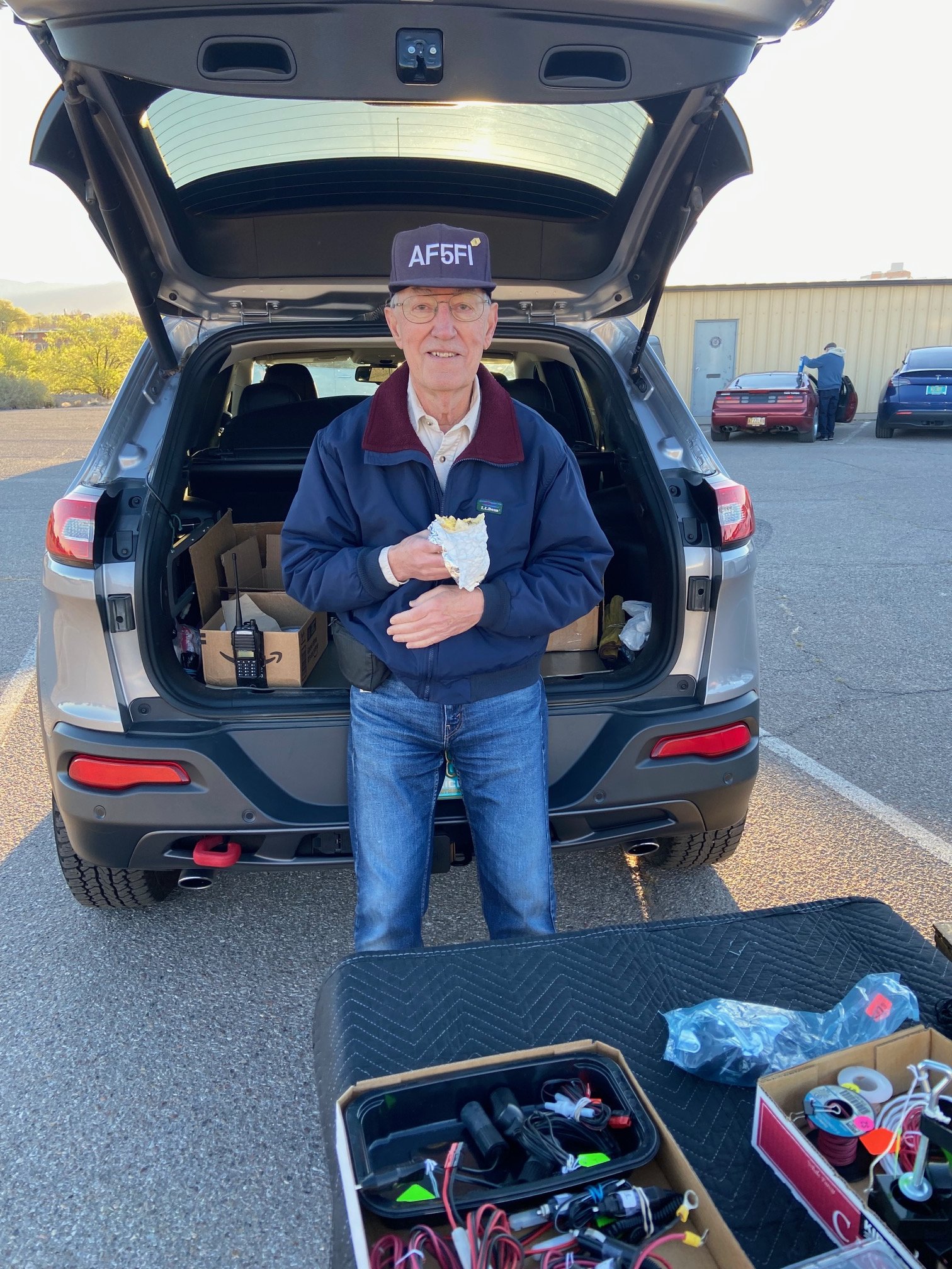 Jim AF5FI trying to go home with less "stuff".