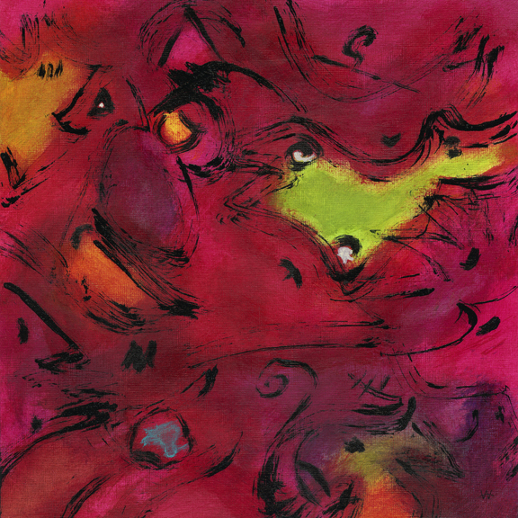 " I'm Too Lazy To Title This #9 " acrylic on paper 12x12 in.