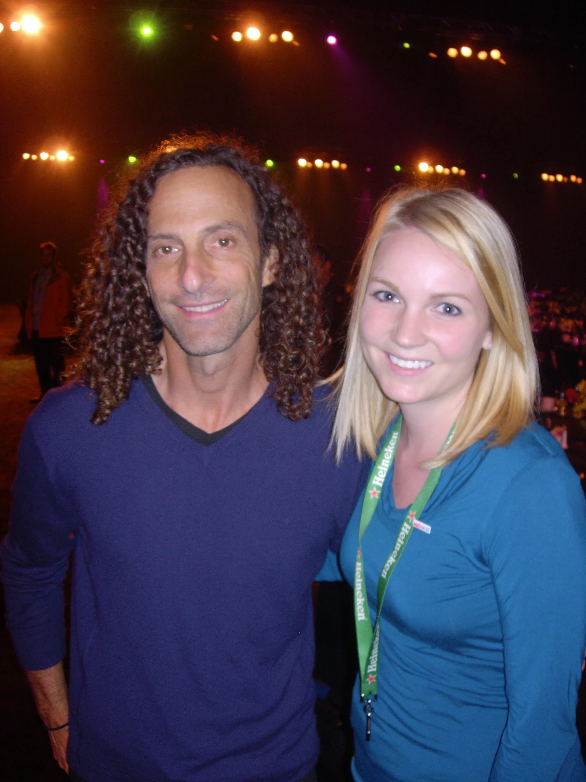  Backstage after performing with Kenny G 
