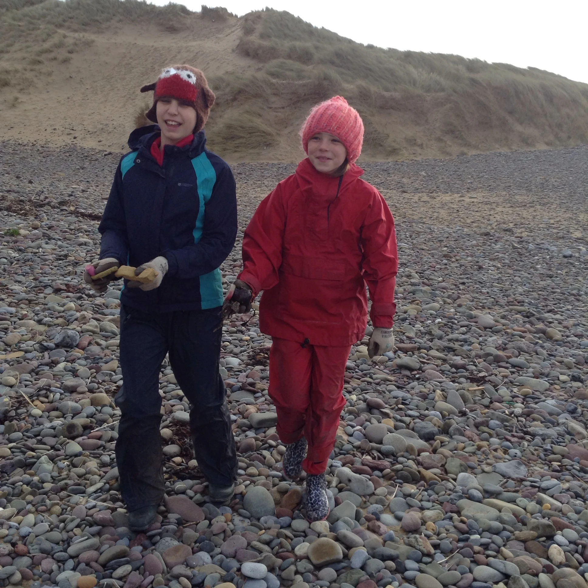 Lily and Ciara working hard.