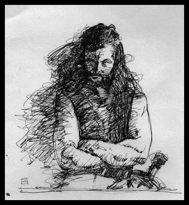 Charles Keegan as drawn by Jeff Jones in 1995.