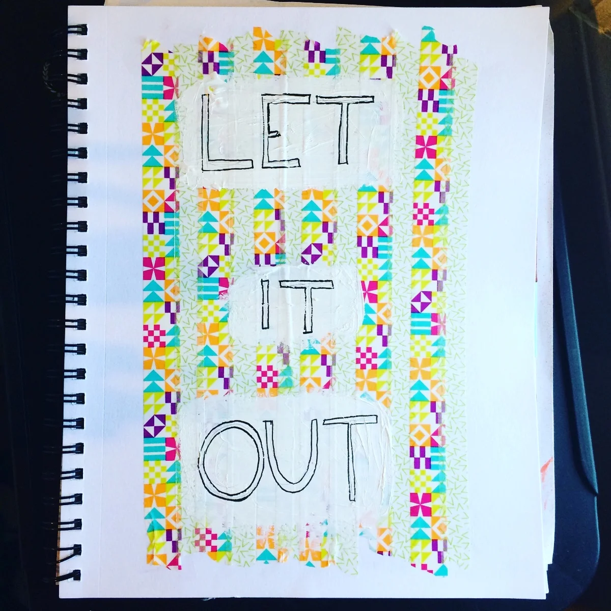 Art journal page, this sketchbook is almost full!