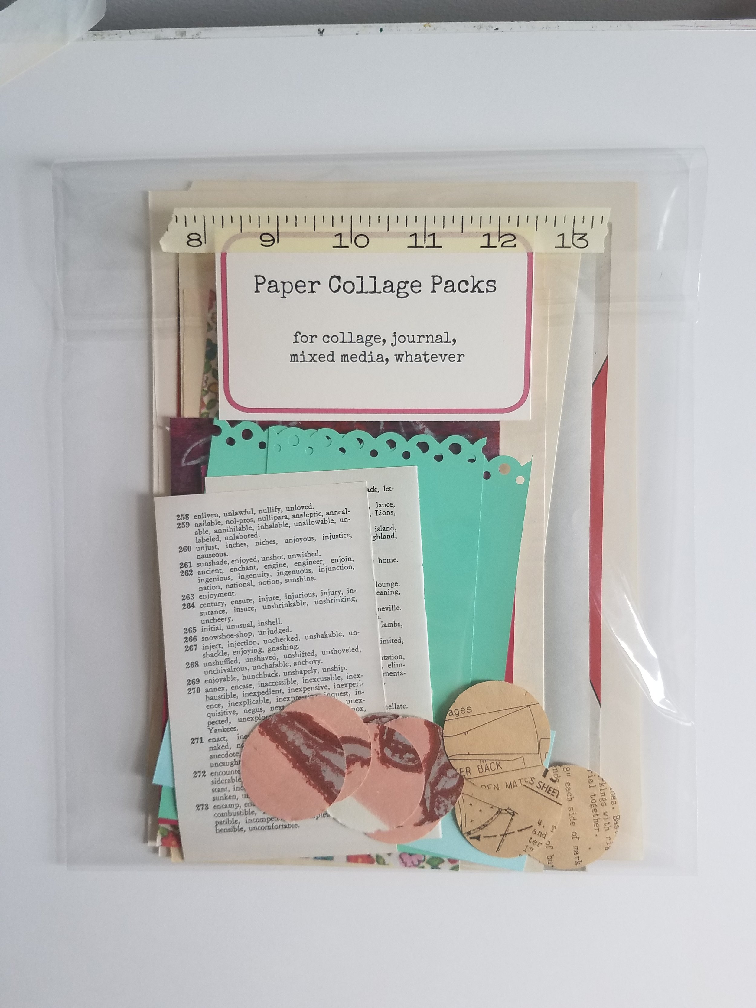 For sale coming soon- collage paper packs!