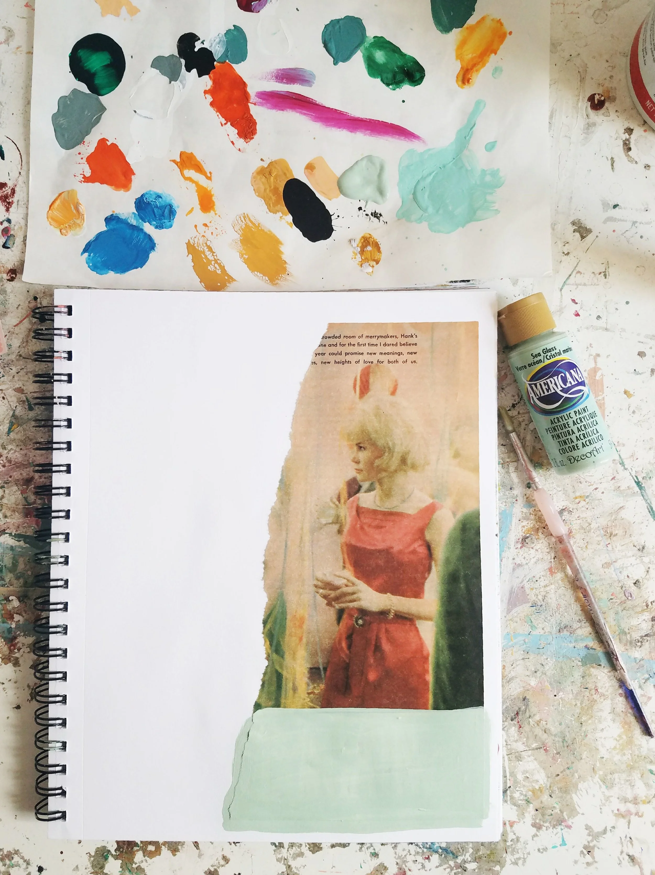 Adding acrylic paint