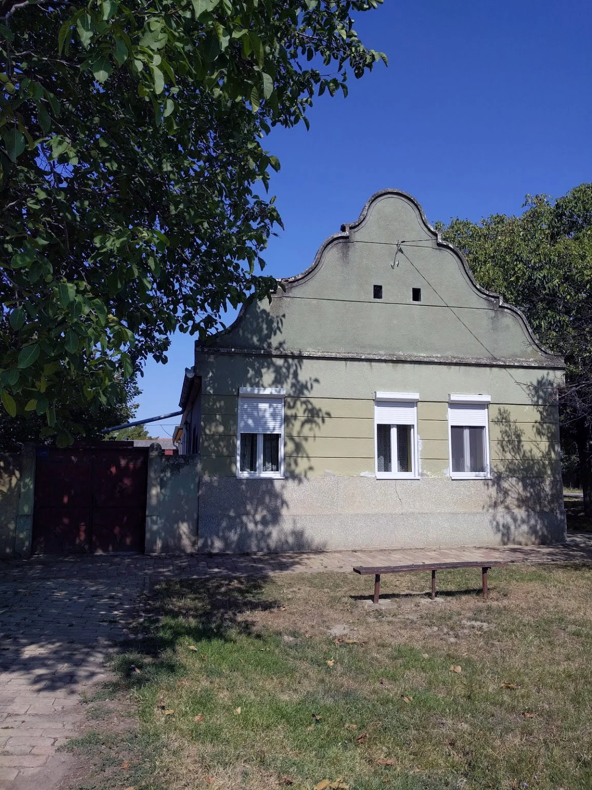 Traditional home with walnut tree in Djurdjevo, Serbia