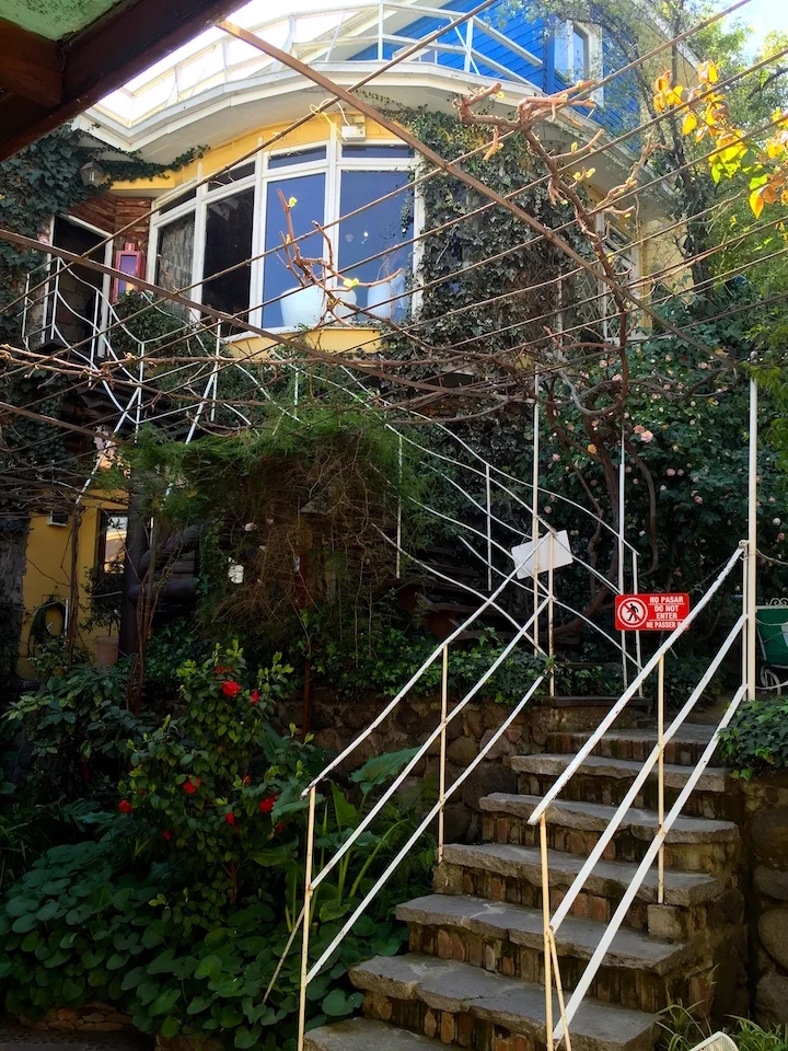 La Chascona. Pictured above, the living room which Neruda named “The Lighthouse”.