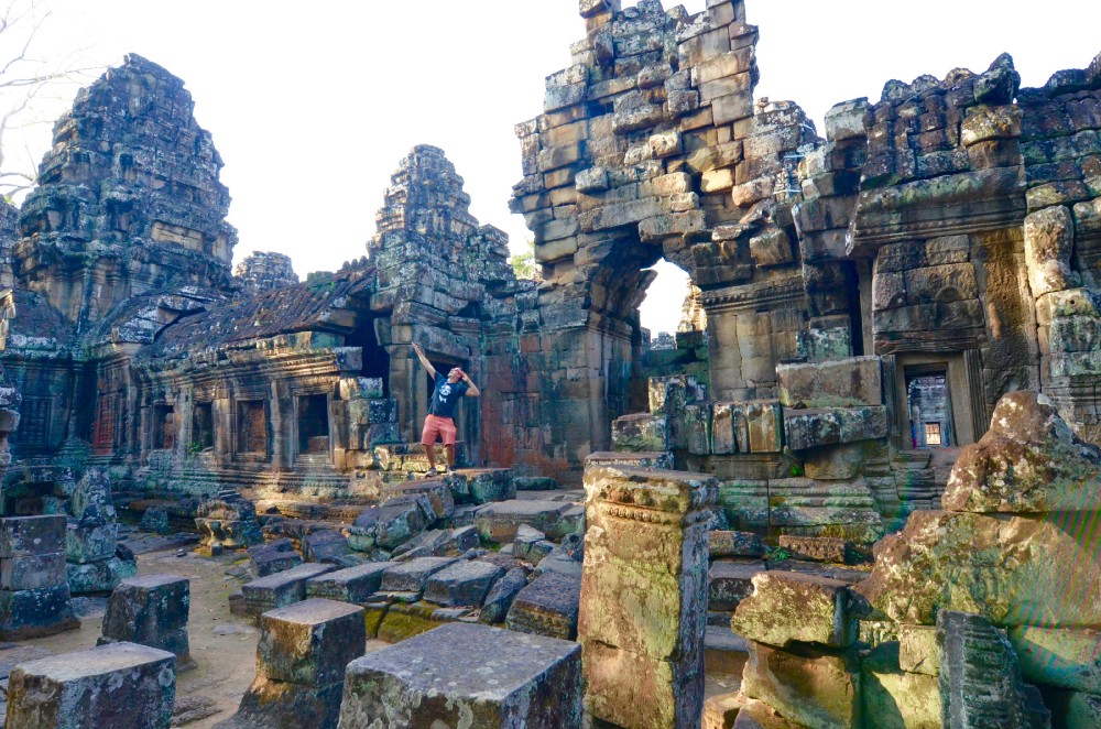 Livin’ free in the ruins of Angkor Wat, Cambodia.