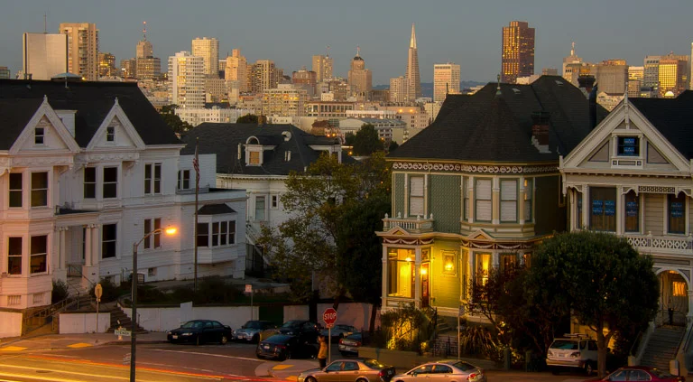 View of the Painted Ladies